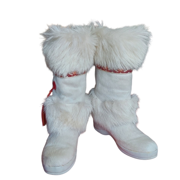 Vintage Tecnica Goat Fur Sherpa Lined Apres Ski Boots Italy Women's Size 9 US - Picture 7 of 16